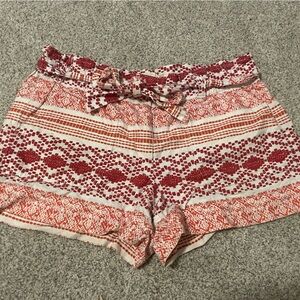 LOFT Red and Orange Patterned Fabric